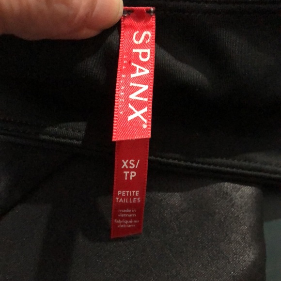 SPANX Faux Leather Leggings, Size XS, Black - Picture 4 of 4